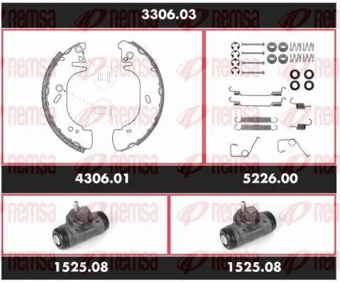 Handler.Part Brake set, drum brakes REMSA 330603 1