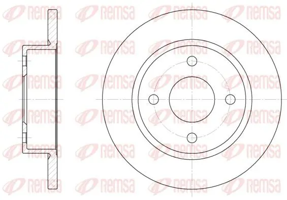 Handler.Part Brake disc REMSA 604700 1