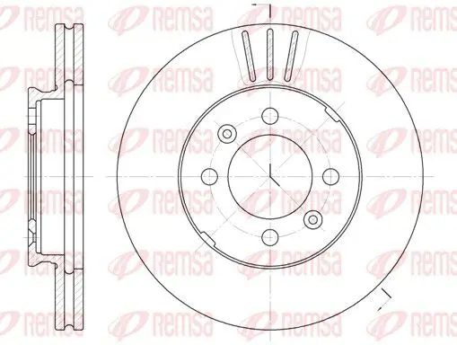 Handler.Part Brake disc REMSA 610910 1