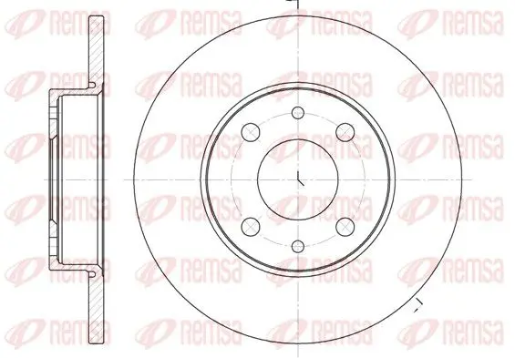 Handler.Part Brake disc REMSA 611001 1