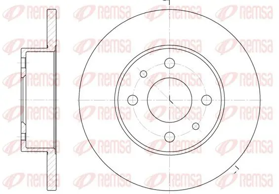 Handler.Part Brake disc REMSA 611100 1