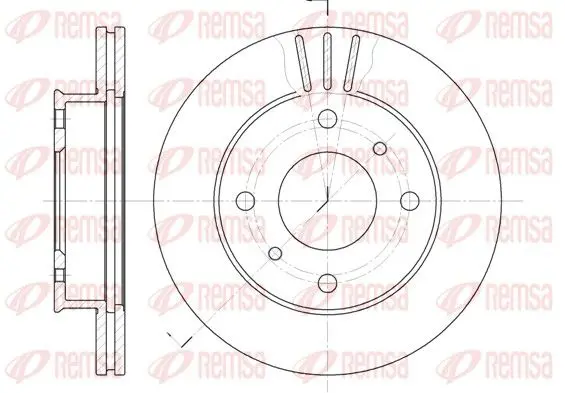 Handler.Part Brake disc REMSA 611310 1