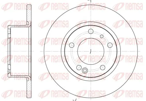 Handler.Part Brake disc REMSA 614100 1