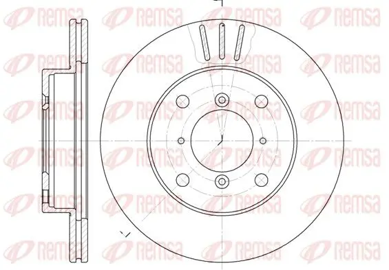 Handler.Part Brake disc REMSA 614310 1