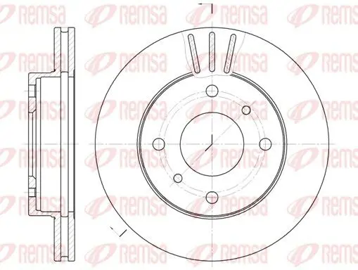 Handler.Part Brake disc REMSA 614610 1