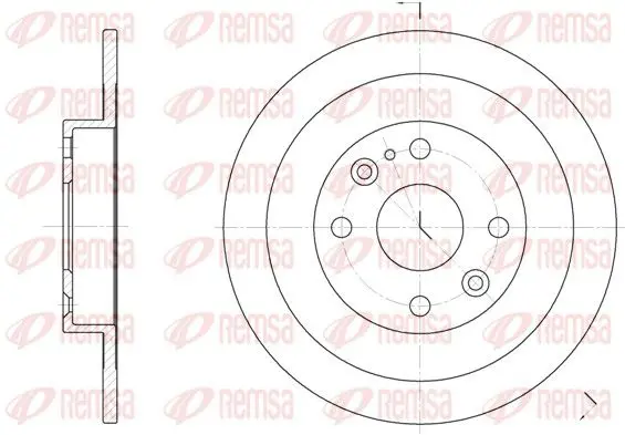 Handler.Part Brake disc REMSA 614800 1