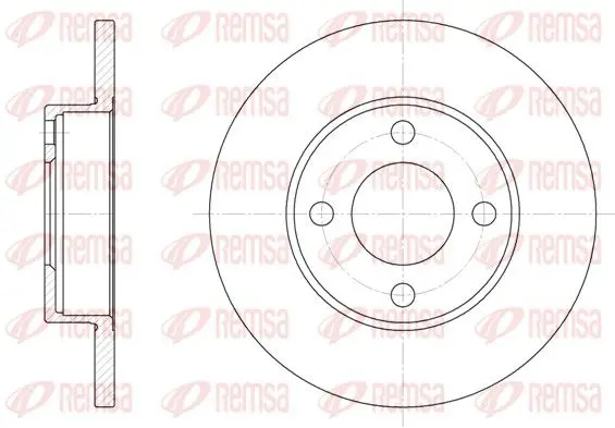 Handler.Part Brake disc REMSA 618100 1