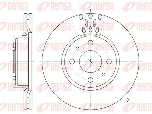 Handler.Part Brake disc REMSA 618610 1