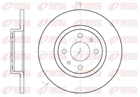 Handler.Part Brake disc REMSA 619100 1