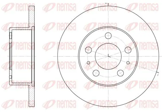 Handler.Part Brake disc REMSA 623300 1