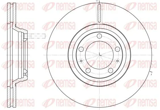 Handler.Part Brake disc REMSA 624710 1