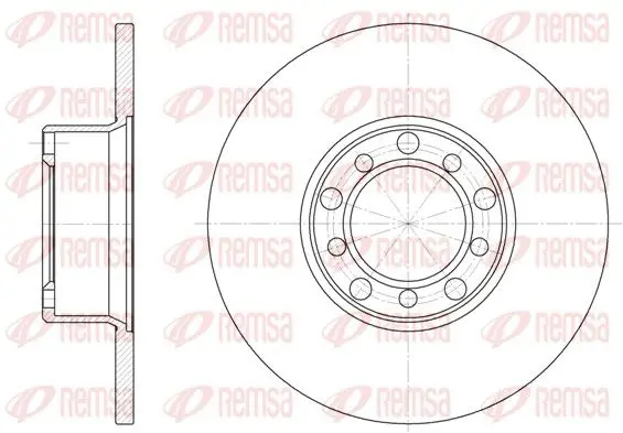 Handler.Part Brake disc REMSA 627200 1