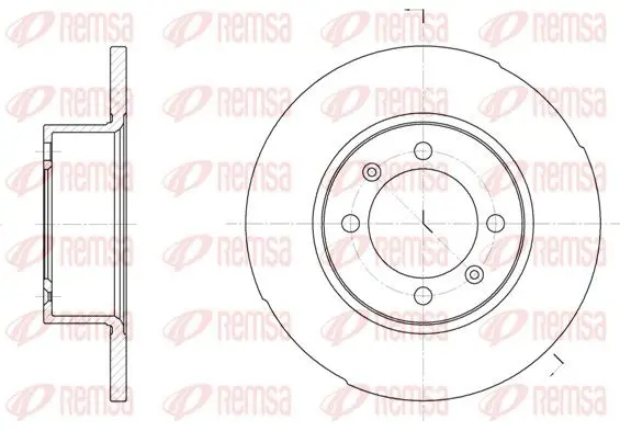 Handler.Part Brake disc REMSA 628600 1