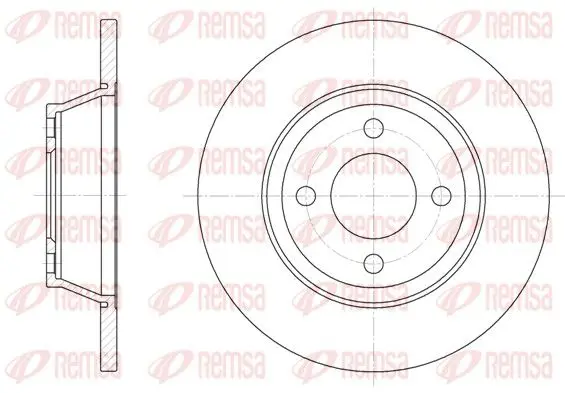 Handler.Part Brake disc REMSA 628700 1