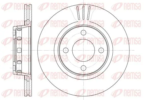 Handler.Part Brake disc REMSA 629510 1