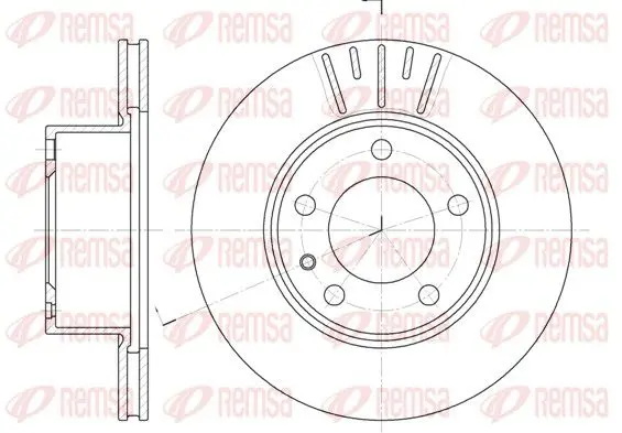 Handler.Part Brake disc REMSA 631710 1