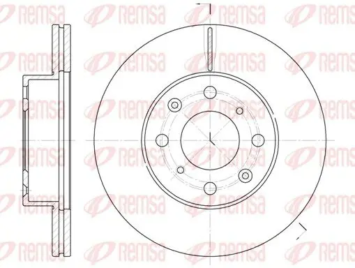 Handler.Part Brake disc REMSA 636610 1