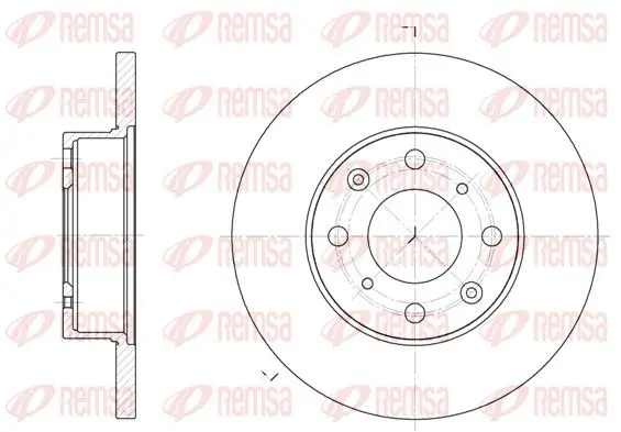 Handler.Part Brake disc REMSA 637000 1