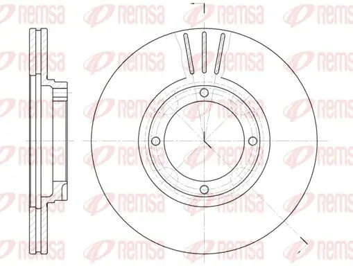 Handler.Part Brake disc REMSA 637410 1