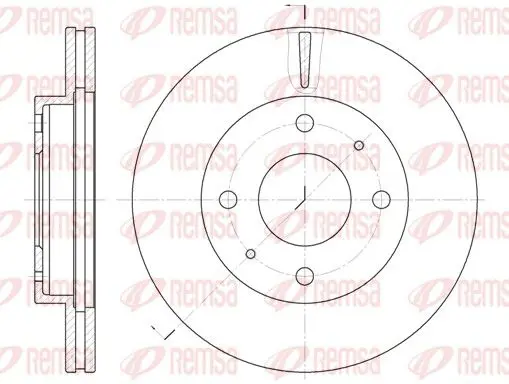 Handler.Part Brake disc REMSA 637610 1