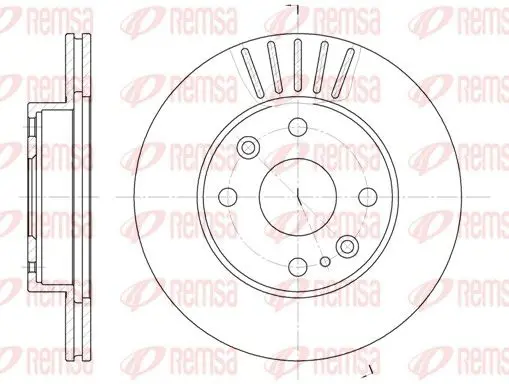 Handler.Part Brake disc REMSA 638610 1