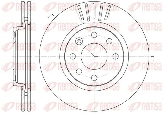 Handler.Part Brake disc REMSA 641210 1