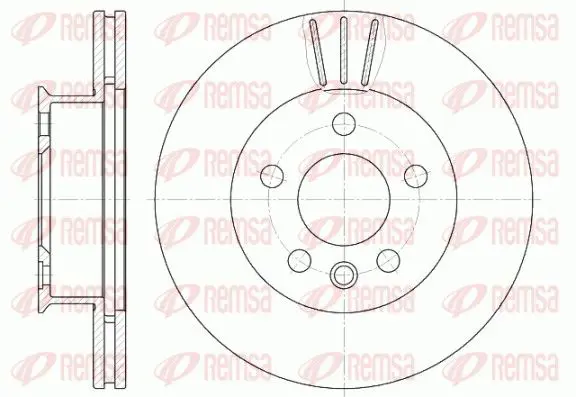 Handler.Part Brake disc REMSA 641610 1