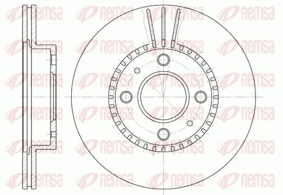 Handler.Part Brake disc REMSA 643010 1