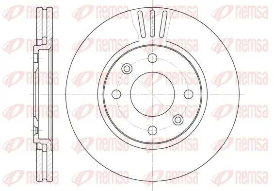 Handler.Part Brake disc REMSA 644910 1