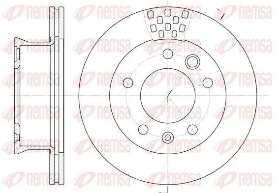 Handler.Part Brake disc REMSA 646110 1