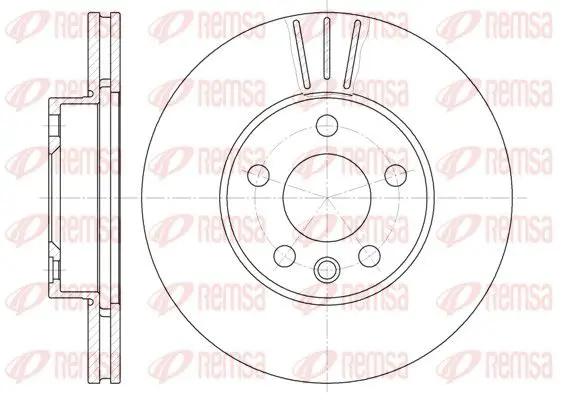 Handler.Part Brake disc REMSA 649610 1