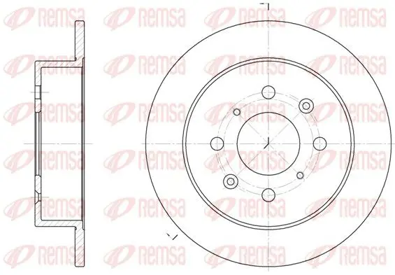 Handler.Part Brake disc REMSA 652100 1