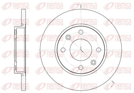 Handler.Part Brake disc REMSA 653500 1