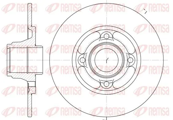 Handler.Part Brake disc REMSA 653700 1