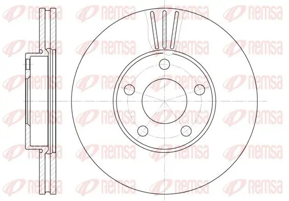 Handler.Part Brake disc REMSA 654910 1