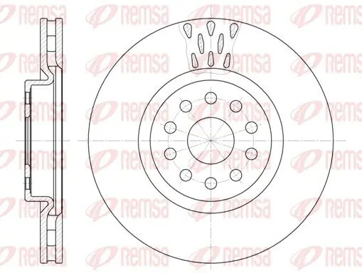 Handler.Part Brake disc REMSA 656310 1