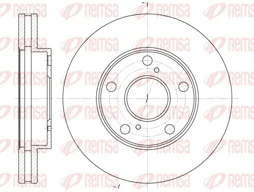 Handler.Part Brake disc REMSA 657110 1