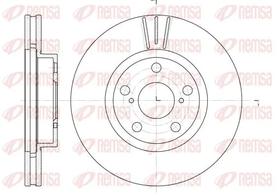 Handler.Part Brake disc REMSA 657710 1