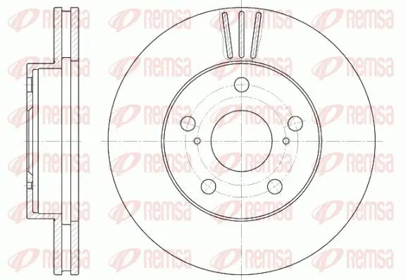 Handler.Part Brake disc REMSA 658010 1