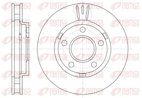 Handler.Part Brake disc REMSA 658110 1