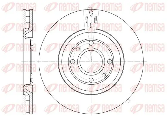 Handler.Part Brake disc REMSA 659010 1