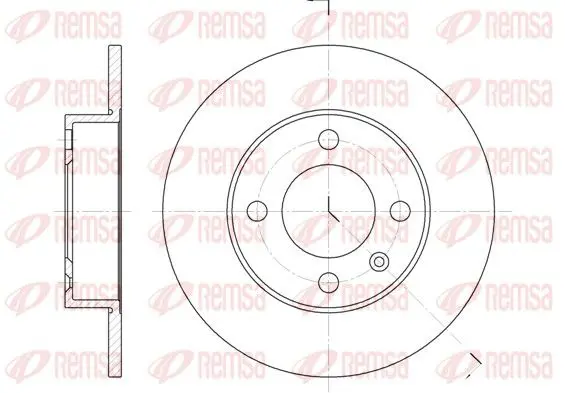 Handler.Part Brake disc REMSA 661600 1