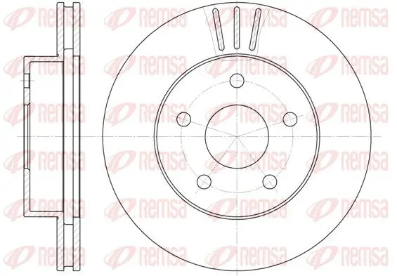 Handler.Part Brake disc REMSA 662610 1