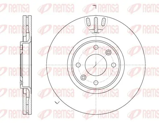 Handler.Part Brake disc REMSA 665710 1