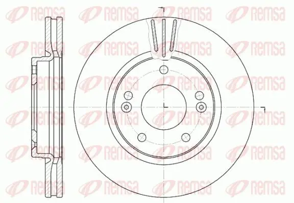 Handler.Part Brake disc REMSA 666710 1