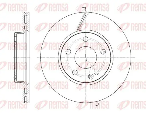 Handler.Part Brake disc REMSA 667510 1