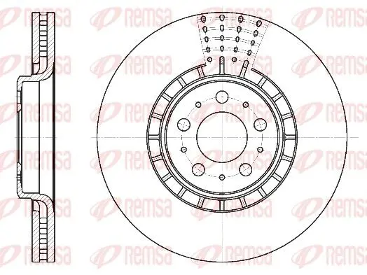 Handler.Part Brake disc REMSA 676810 1