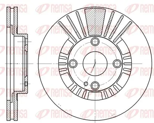 Handler.Part Brake disc REMSA 681210 1