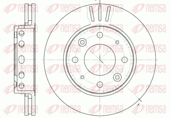 Handler.Part Brake disc REMSA 681510 1