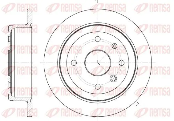 Handler.Part Brake disc REMSA 687700 1